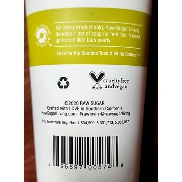 Raw Sugar Hand Sanitizer Gel 9 oz. Vegan Coconut & Lemon Verbena Lot of 2 NEW - Picture 4 of 8